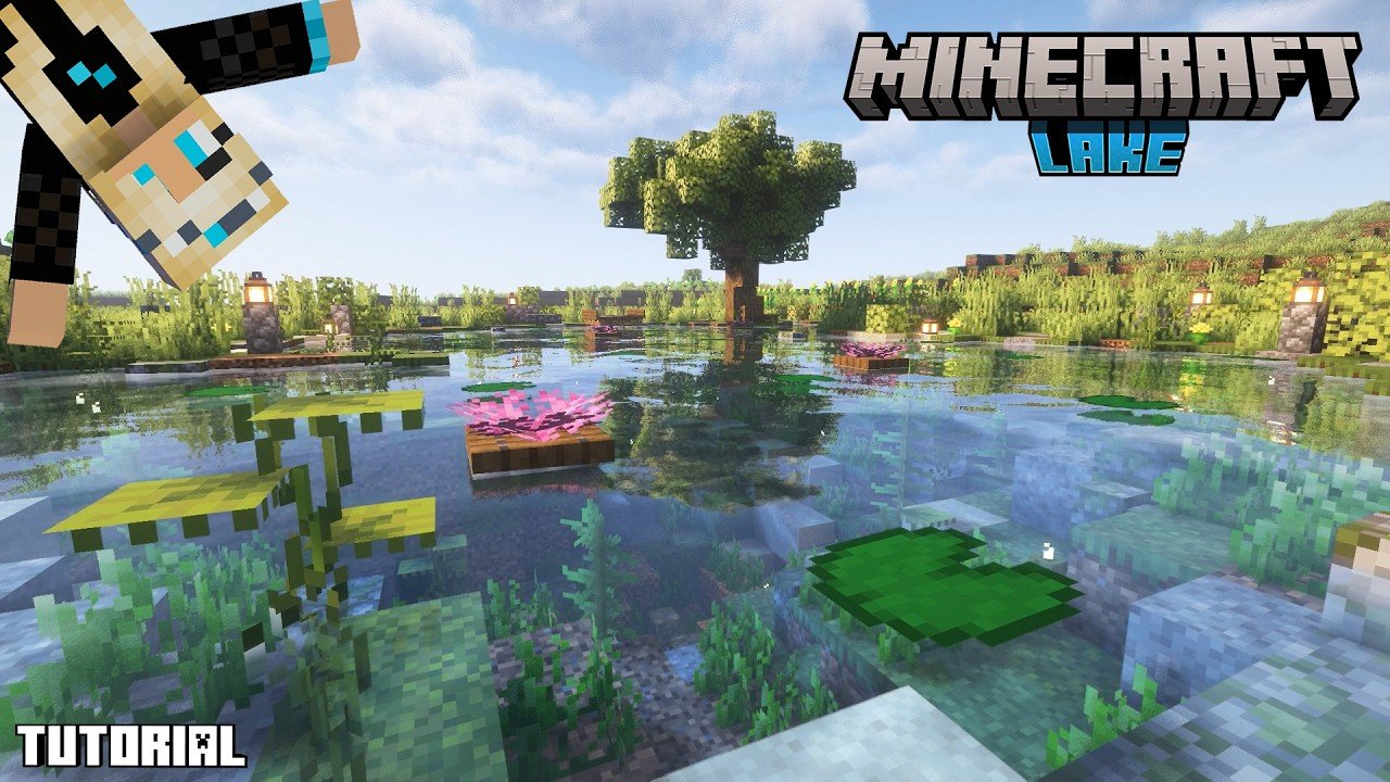 Minecraft Lake Tutorial | Easy & Beautiful Lake Build
