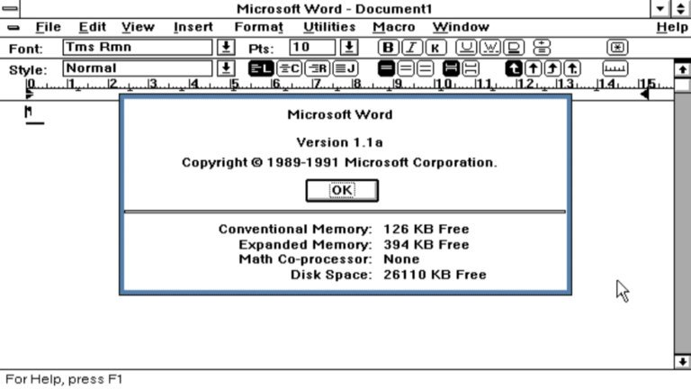 There's an x64 Port of Microsoft Word 1.1a for Windows