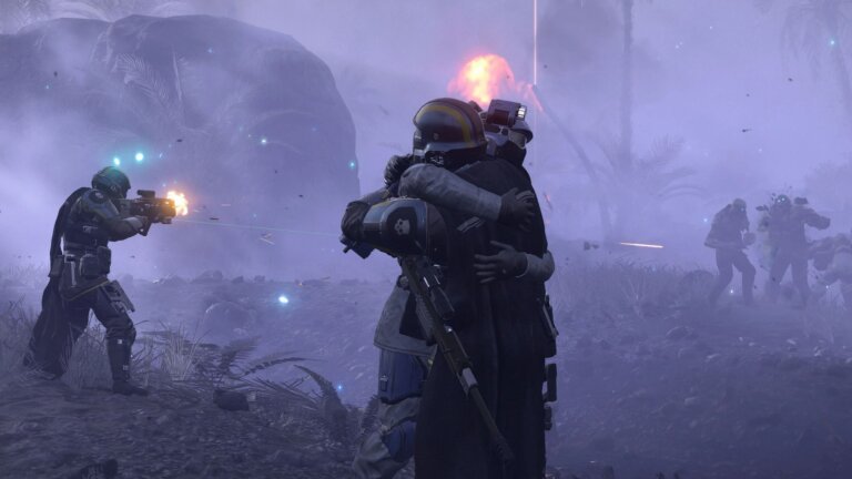 You can now cuddle Helldivers 2's beloved SEAF troopers, though maybe don't do what I did and try it when a Crusher's standing next to you