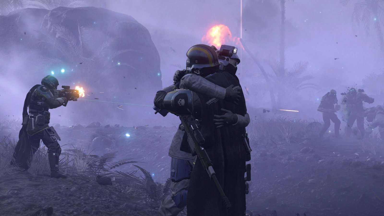 You can now cuddle Helldivers 2's beloved SEAF troopers, though maybe don't do what I did and try it when a Crusher's standing next to you