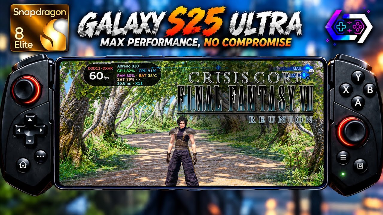 Crisis Core Final Fantasy VII Reunion on android Snapdragon 8 Elite For Galaxy