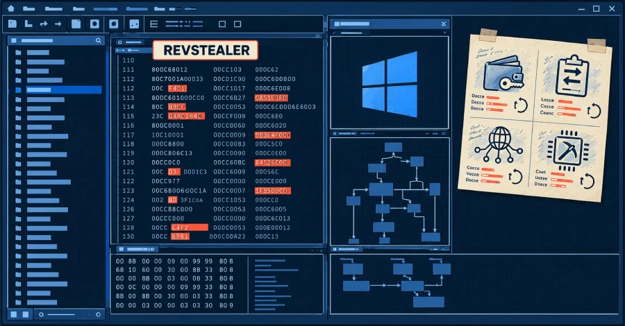 Four REVSTEALER-Linked Modules Disable Windows Update and Defender to Run a Crypto Miner