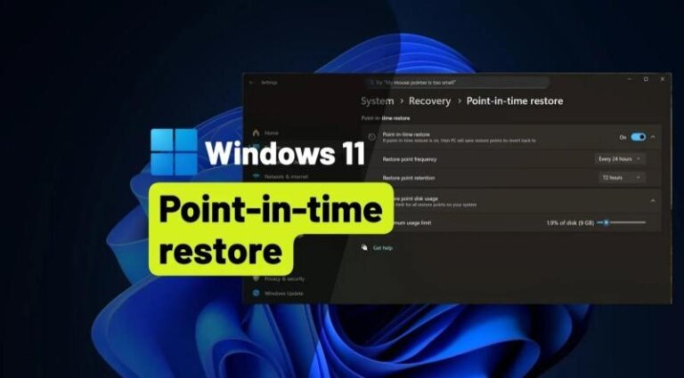 How to Use Point-in-Time Restore in Windows 11