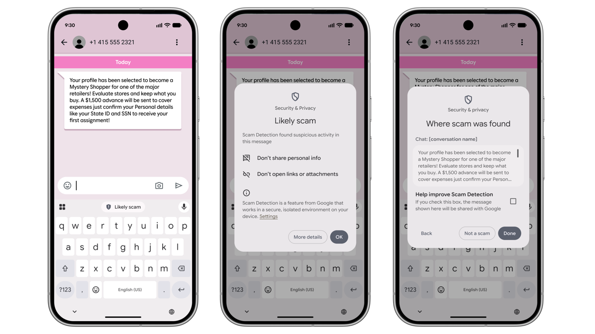 Latest Pixel Feature Drop Expands Access to Scam-Text Detection