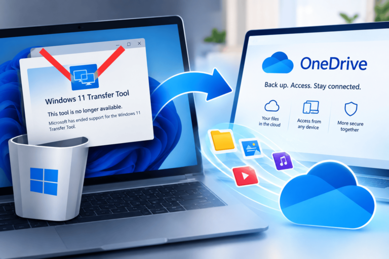 Microsoft Pushes OneDrive After Killing Windows 11 Transfer Tool