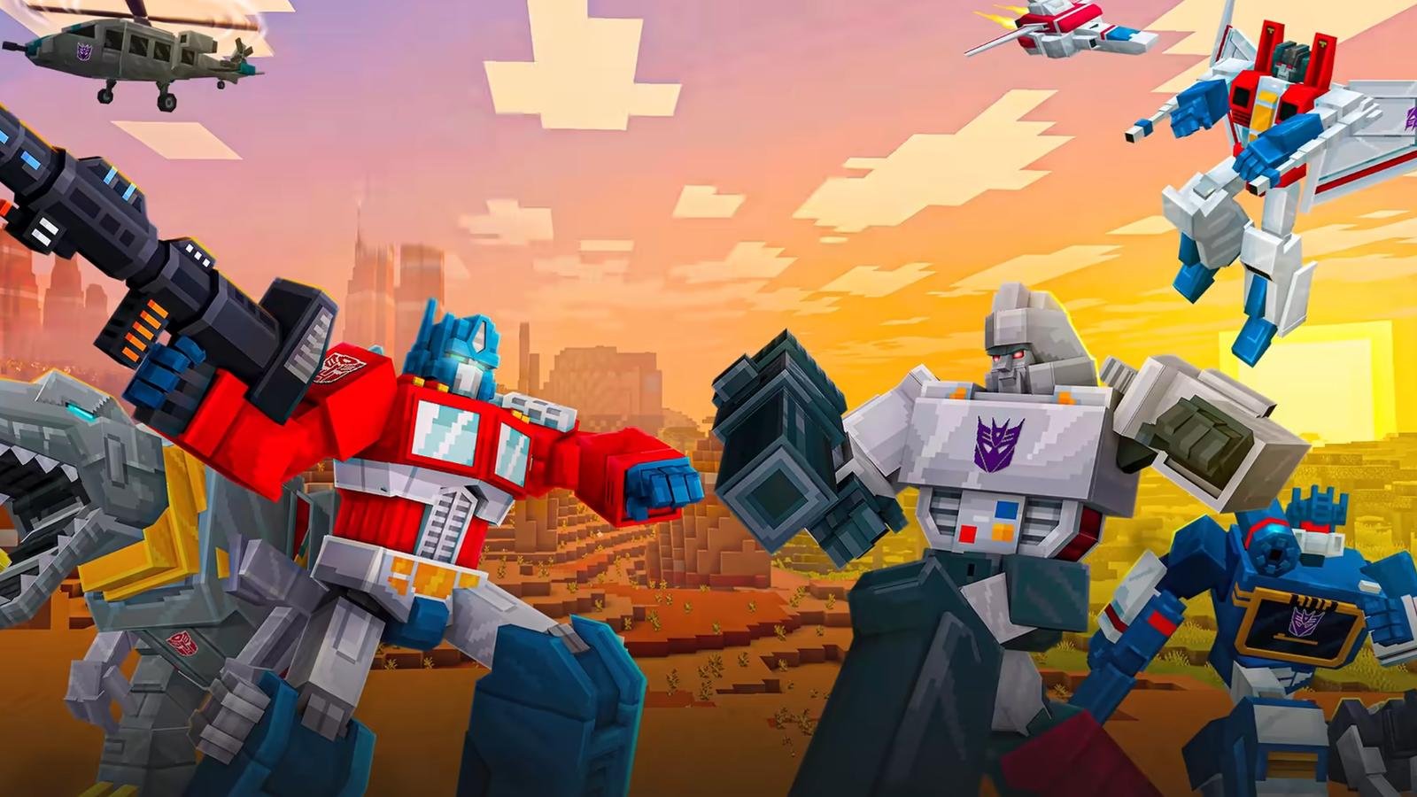 Minecraft received an add-on with Transformers characters