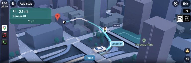New Google Maps Navigation Update: Traffic Lights and Stop Sign Pop-Ups on Android Auto