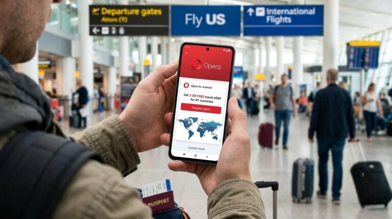 Opera For Android Adds Free 3GB Travel eSIM To Rival US Roaming Passes