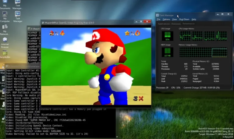 ReactOS Dev Gets FEX Running For x86_64 Games On This "Open-Source Windows" OS Under ARM