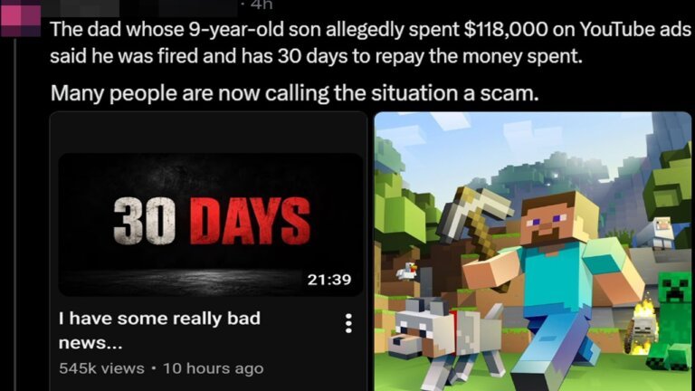 Sad Update to the Minecraft Situation