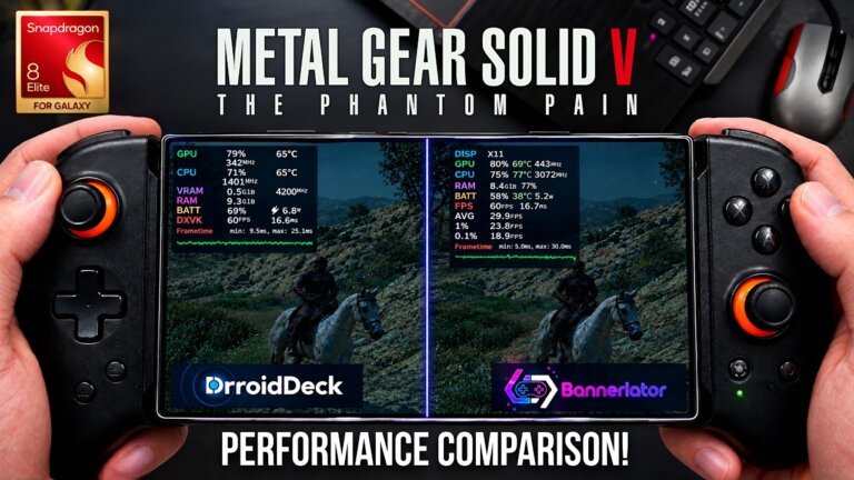 Droid Deck vs Bannerlator Performance Comparison in Metal Gear Solid V