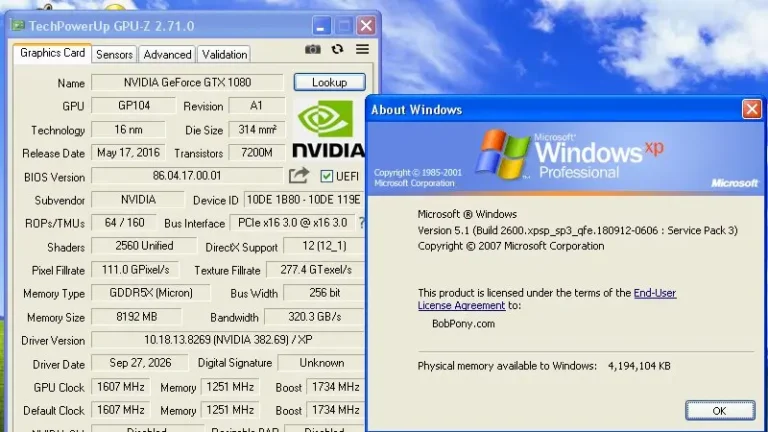 Nvidia GTX Pascal-era GPUs are now running on Windows XP thanks to modders